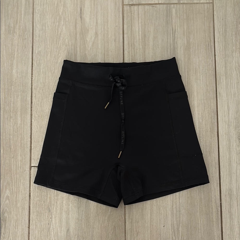 Offline By Aerie Women's Black Athletic Shorts